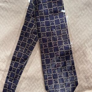 Vintage  Navy Blue Patterned Volkswagen Tie